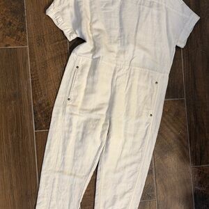 Free People Cream Jumpsuit